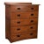 Crafters and Weavers Mission Quarter Sawn Oak 6 Drawer Dresser - Michael's Cherry For Sale - Image 4 of 4