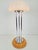 1970s Vintage Mushroom Opaline Glass and Chrome Table Lamp, 1970s For Sale - Image 5 of 11