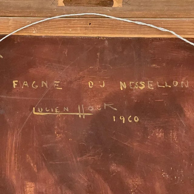 Framed Oil Painting on Panel by Lucien Hock (1899-1972) For Sale - Image 12 of 13