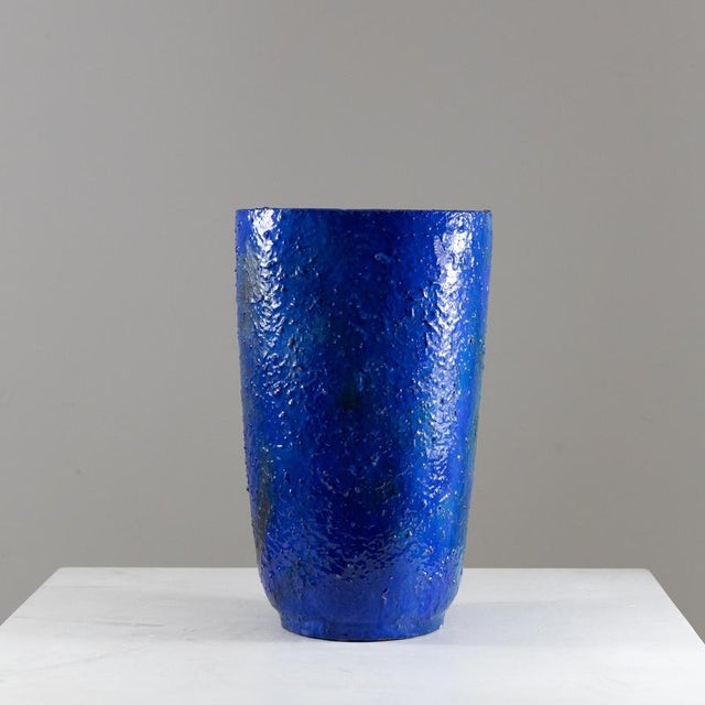 Blue Vase from A. Galati, 1980s For Sale - Image 9 of 10
