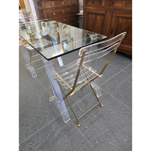 Les Invisibles de Marais Table and Chairs from Marais International, 1978, Set of 3 For Sale - Image 6 of 18