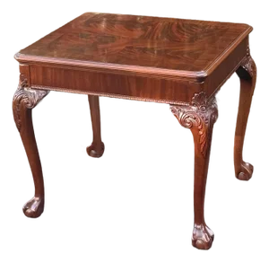 Early 21st Century Flame Mahogany Ball and Claw End Table
