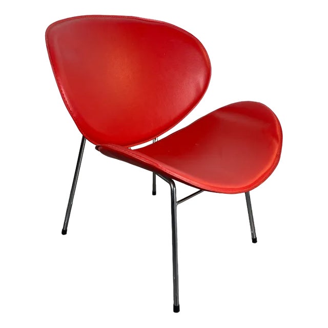 Red Lounge Chair, 1980s For Sale