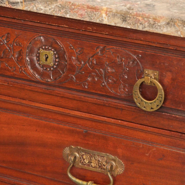 Late 19th Century Antique French Empire Commode Chest of Drawers For Sale - Image 5 of 8