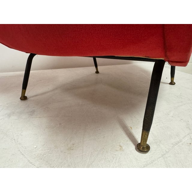 Red Mid-Century Italian Armchairs, 1960s, Set of 2 For Sale - Image 8 of 17