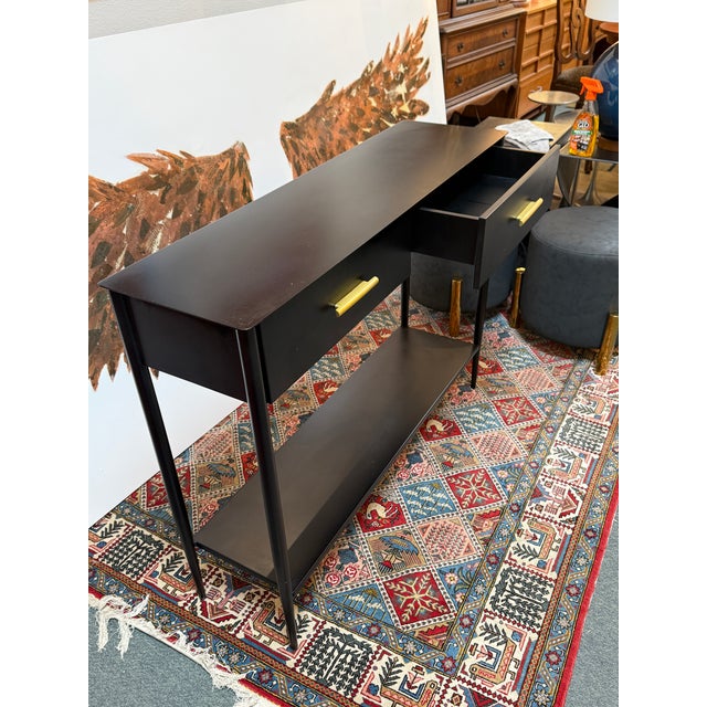 Metal West Elm Metalwork Console Table For Sale - Image 7 of 12