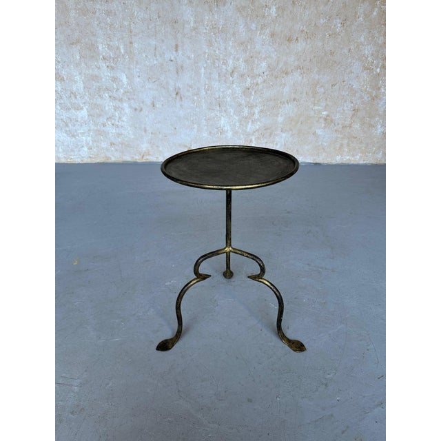Spanish Iron Drinks Table on an Ornate Tripod Base For Sale - Image 4 of 12