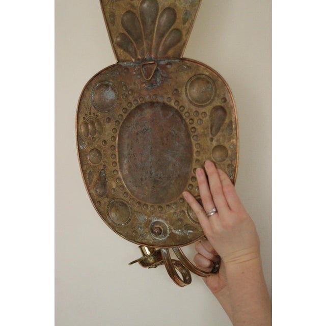 Large Mid-Century Swedish Baroque Style Brass Double Arm Sconces, Set of 2 For Sale - Image 10 of 18