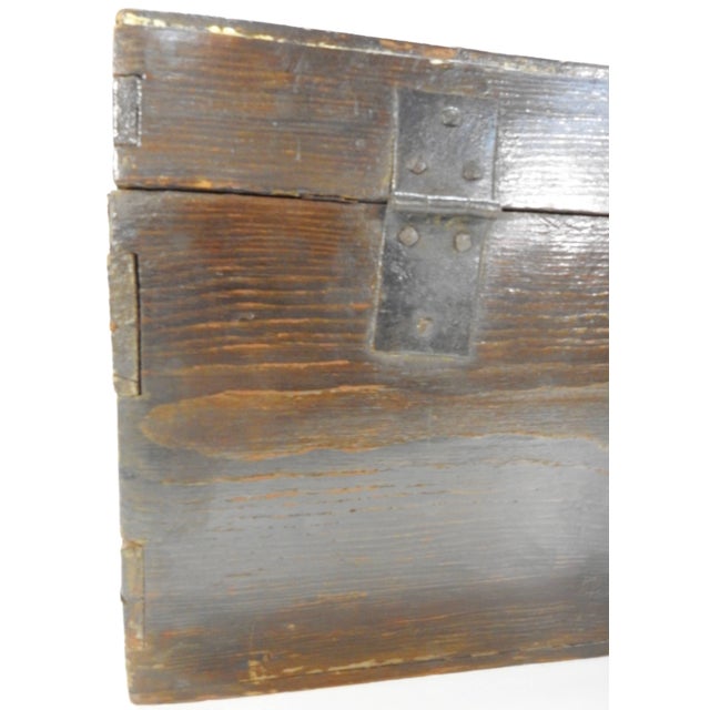 Green 19th Century Hand-Painted Korean Trunk For Sale - Image 8 of 11