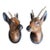 Black Forest Ceramic Terra Cotta Deer Heads For Sale