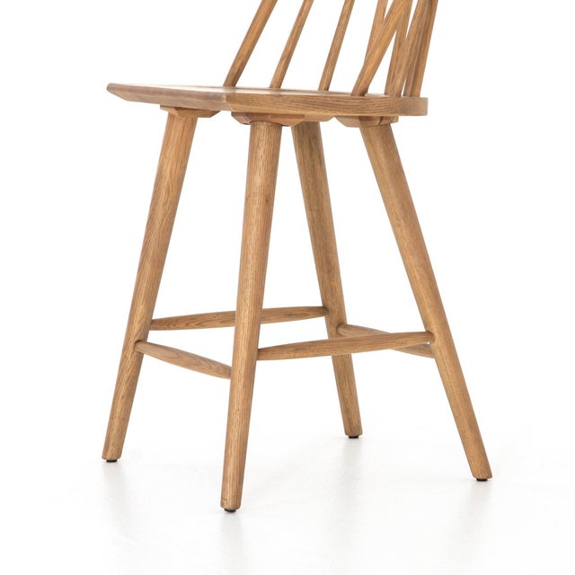 Four Hands Lewis Windsor Counter Stool - Sandy Oak For Sale In Austin - Image 6 of 10