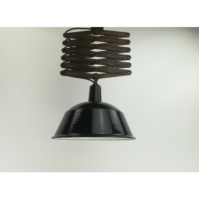 Industrial Vintage Industrial Scissor Hanging Lamp, 1950s For Sale - Image 3 of 10