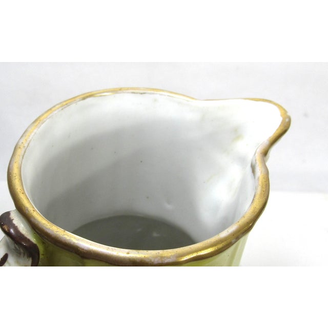 Antique 6" Hand Painted Pitcher + Face on the Spout For Sale - Image 4 of 10