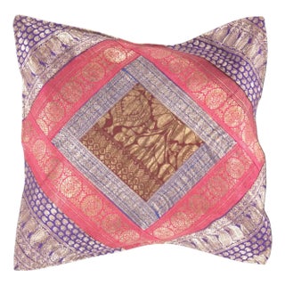 Pasargad DC Sari Silk Square Pillow Case For Sale
