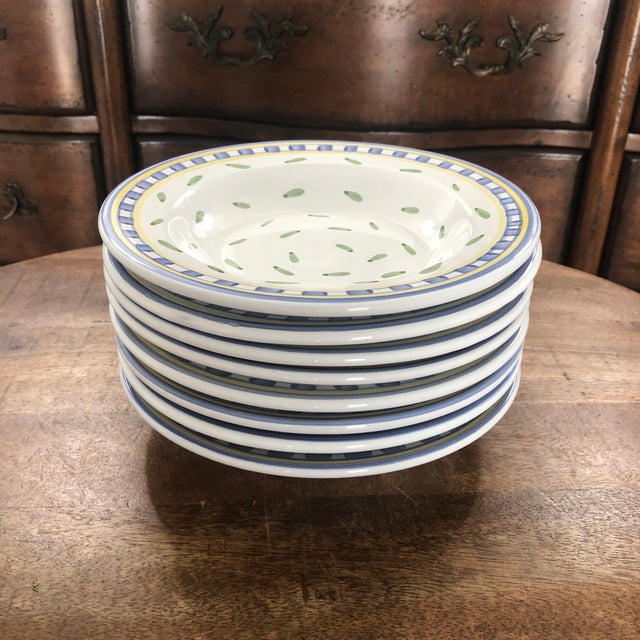 Italian 2000s Williams Sonoma Tournesol Rim Soup Bowls- Set of 8 For Sale - Image 3 of 6