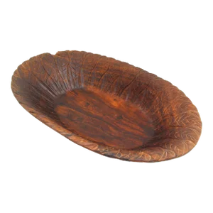 Large Hand-Carved Tribal Wooden Bowl from the Batak of Sumatra