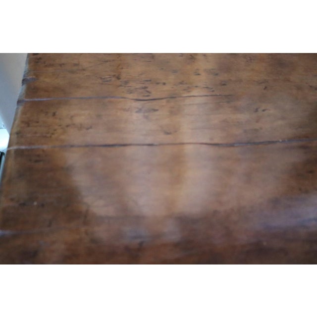 108-Inch Spanish Baroque Hand-Carved Walnut Console Table - 9-Foot Grand Hacienda Refectory For Sale - Image 16 of 18