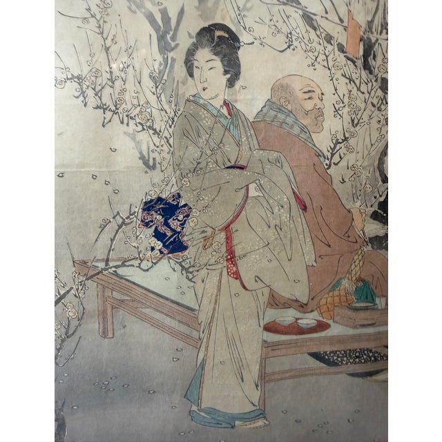 Antique Late 19th Century Ogata Gekko Japanese Woodblock Figural Meiji Print For Sale - Image 4 of 16