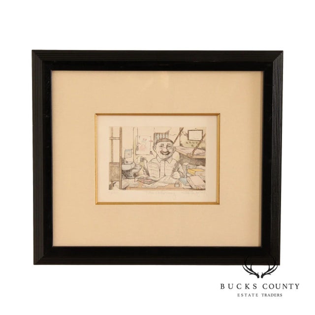 Charles Bragg 'Tax Attorney' Limited Edition Etching, Custom Framed For Sale - Image 13 of 13