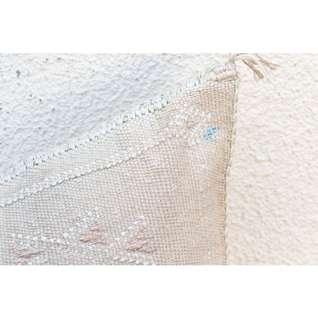 Moroccan Ivory Star Cluster Lumbar Moroccan Silk Pillow For Sale - Image 3 of 10