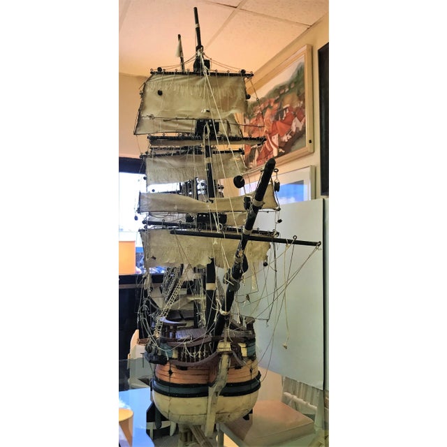 Large Scale Antique Model Ship Circa Early 1900s For Sale - Image 12 of 13
