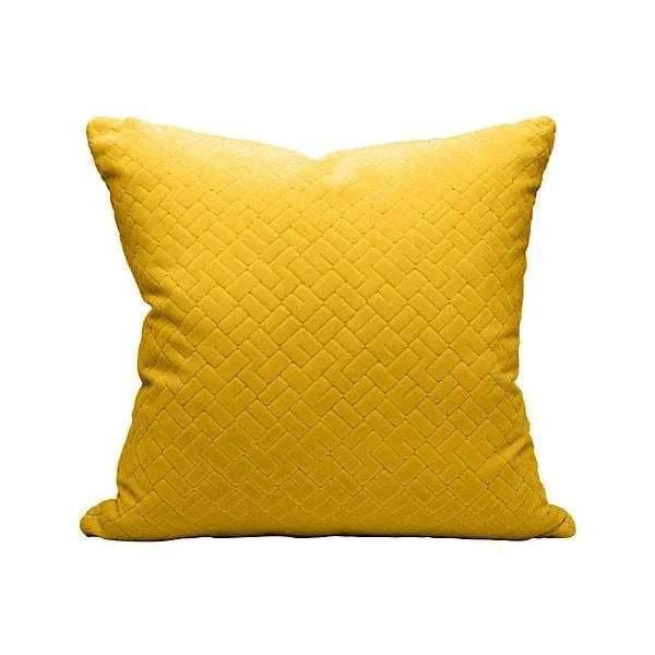 Traditional The House of Scalamandré Vallauris Velvet Pillow, Citron For Sale - Image 3 of 3