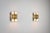 Mid-Century Modern Double Cylindrical Wall Lamps in Brass with Perforated Shades, 1960s, Set of 2 For Sale - Image 3 of 14