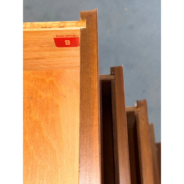 Brown 1960s Six Dresser Highboy by John Keal for Brown Saltman For Sale - Image 8 of 18