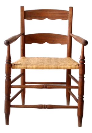 Antique Woven Seat Armchair