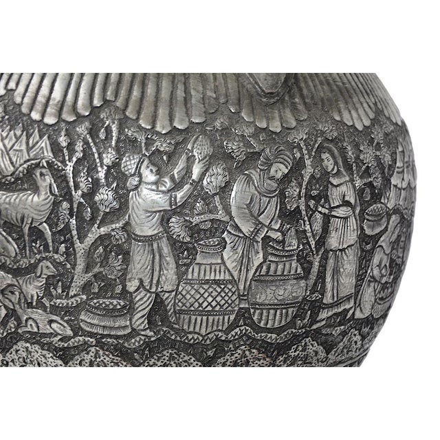 Large Copper Tea Pot with Engraving, 1940s For Sale - Image 9 of 17