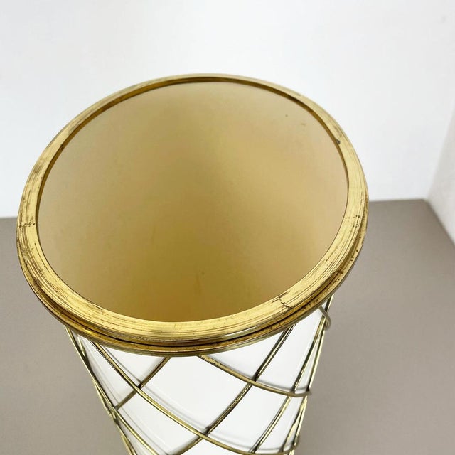 Gold Brass Umbrella Stand from Vereinigte Werkstätten München, Germany 1950s For Sale - Image 8 of 18