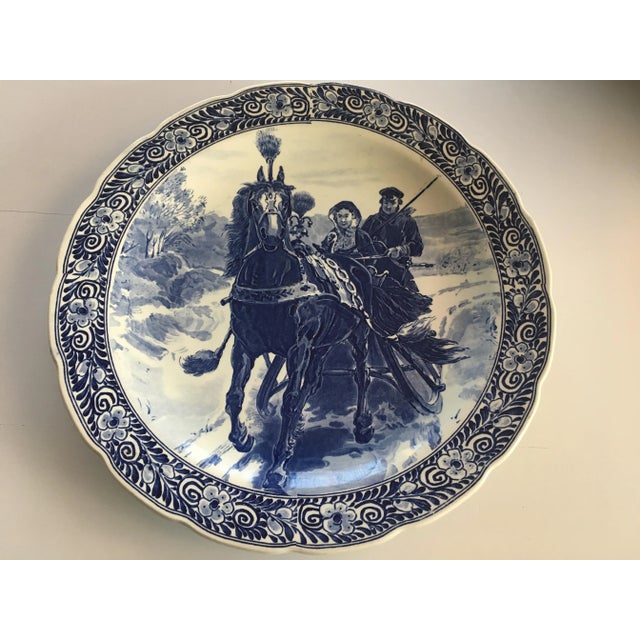 Painted Decorative Plate by Delfts, 1960s For Sale - Image 15 of 15