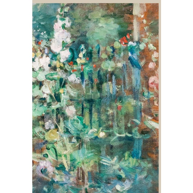Vintage French Impressionist Art Print – Flower Garden Landscape by Morisot, 18" X 24" For Sale In Buffalo - Image 6 of 9