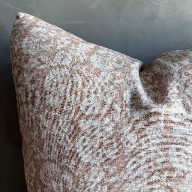Nelly Floral Linen Pillow For Sale - Image 4 of 9