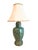 Emerald 1970s Hollywood Regency Custom Lacquered Emerald Green & Gilt Chinoiserie Table Lamp For Sale - Image 8 of 18