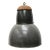 1950s Large Vintage Industrial Grey Enamel & Cast Iron Pendant Light, 1950s For Sale - Image 5 of 6