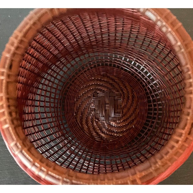Japanese Bamboo Basket Ikebana by Abe Motoshi For Sale - Image 11 of 17