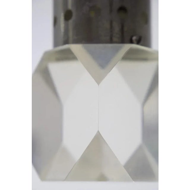 Mid-Century Aluminum and Glass Pendant from Stilux Milano, 1950s For Sale - Image 4 of 6