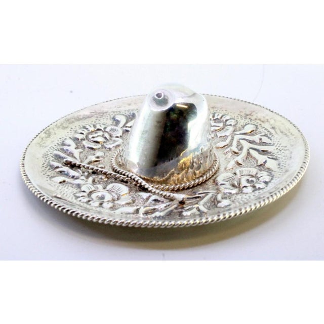 Mexican Hat in Silver with Application and Corded Friezes, in Very Good conditions. Designed from 2000 This piece has an...