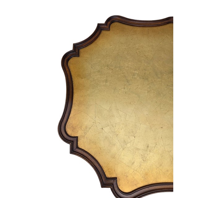 Vintage Faux Bamboo Coffee Table Gold Leaf Italian Regency For Sale - Image 13 of 15