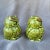 Green Vintage Hollywood Regency Pink & Green Salt & Pepper Shakers- a Pair For Sale - Image 8 of 11