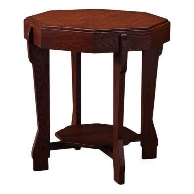Amsterdamse School Side Table, 1930s For Sale