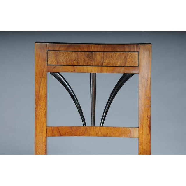 Wood Vintage Biedermeier Chairs in Cherry Wood, Set of 4 For Sale - Image 7 of 15