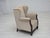 Wood Danish Wingback Armchair in Velour and Carved Oak, 1950s For Sale - Image 7 of 18