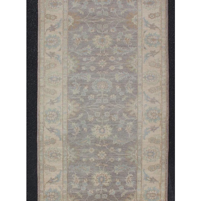 Shabby Chic Keivan Woven Arts Runner With All-Over Tabriz Design With Geometric Motifs For Sale - Image 3 of 12