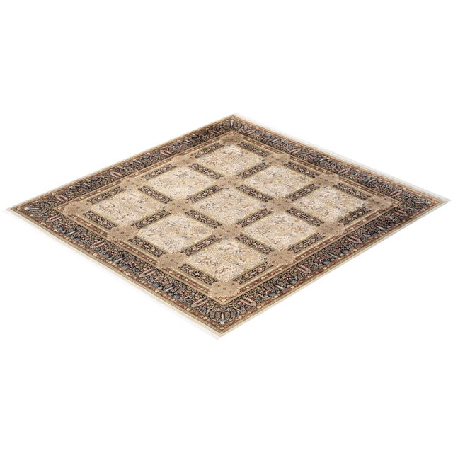 Ivory Mogul, One-of-a-Kind Hand-Knotted Area Rug - Ivory, 8' 2" x 8' 7" For Sale - Image 8 of 8