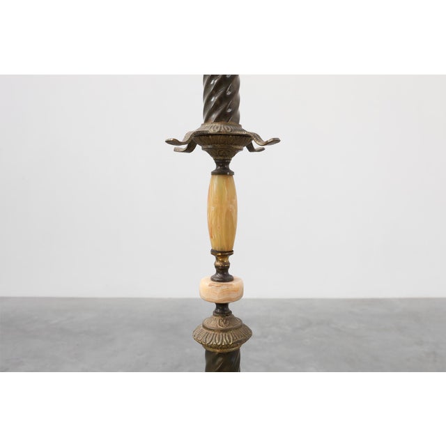 Metal 20th Century Napoleon III Copper and Onyx Marble Coat Stand, France, 1890s For Sale - Image 7 of 11