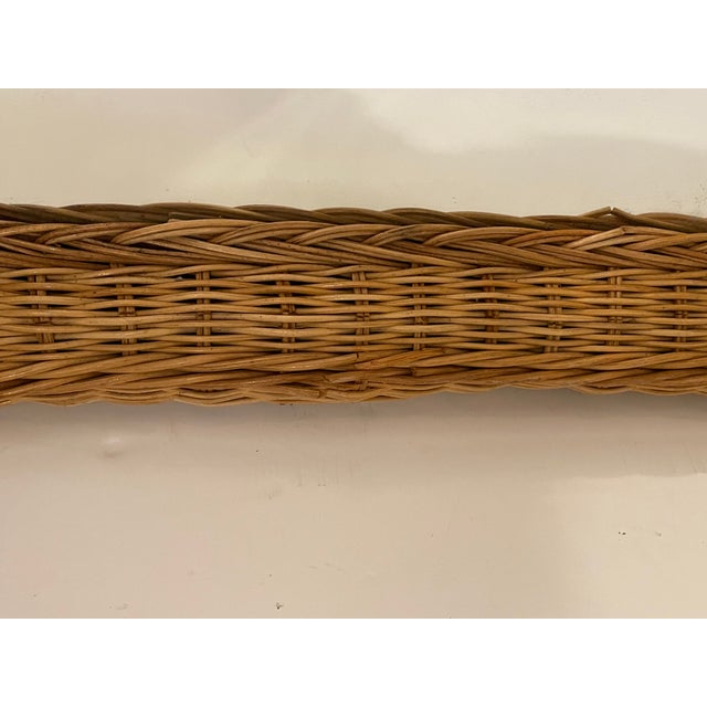 Coastal Md 20 Th C Large Woven Rattan Mirror For Sale - Image 3 of 5