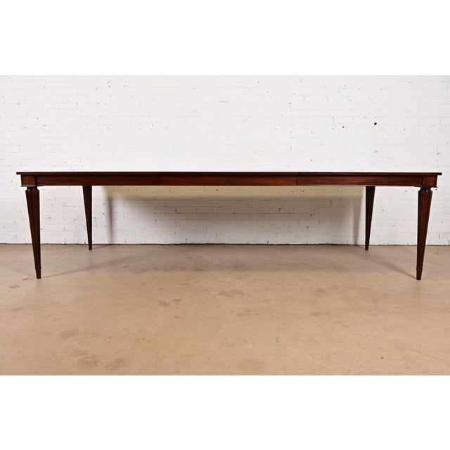 Bexley Heath John Widdicomb French Regency Louis XVI Mahogany Extension Dining Table, Newly Refinished For Sale - Image 4 of 16