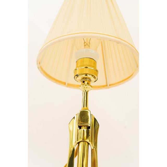 Metal Art Deco Table or Wall Lamp, Vienna, 1920s For Sale - Image 7 of 14